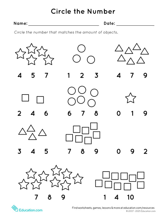 Circle the Number